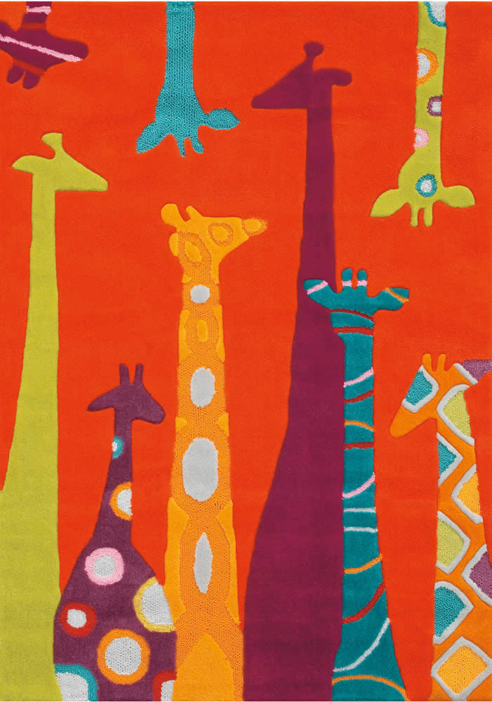 现代风格长颈鹿图案儿童地毯贴图