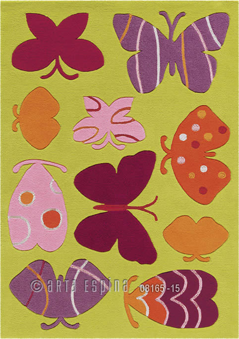 现代风格蝴蝶图案儿童地毯贴图