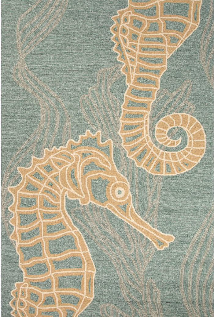 现代风格海马动物图案儿童地毯贴图