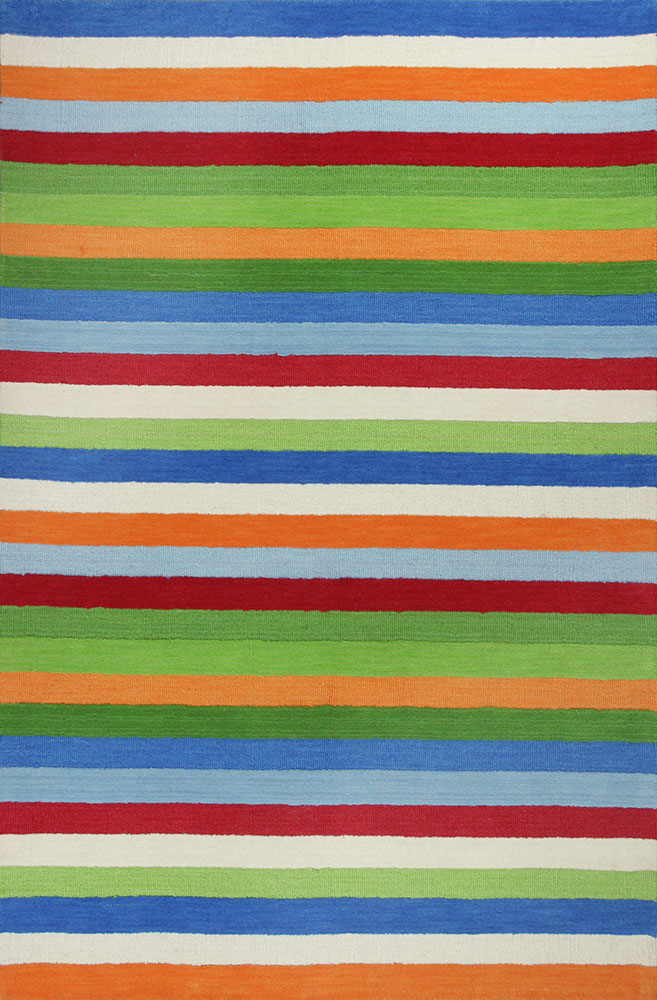 现代风格彩色条纹纹理图案儿童地毯贴图-2