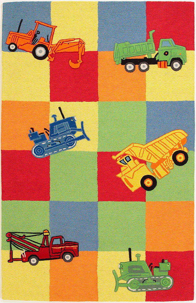 现代风格汽车图案儿童地毯贴图