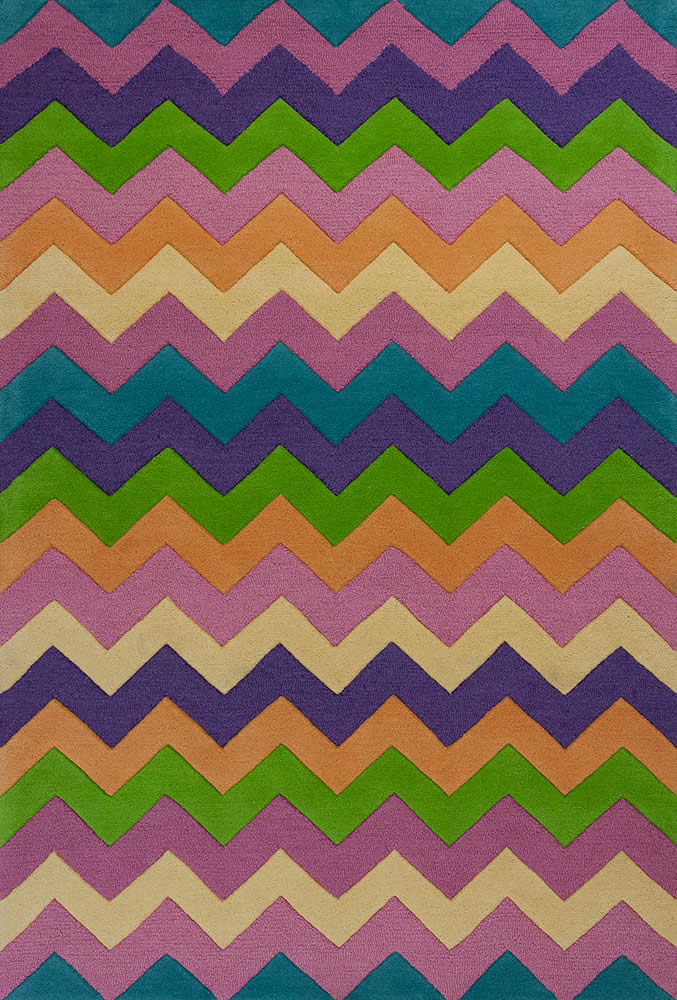 现代风格彩色波纹图案儿童地毯贴图