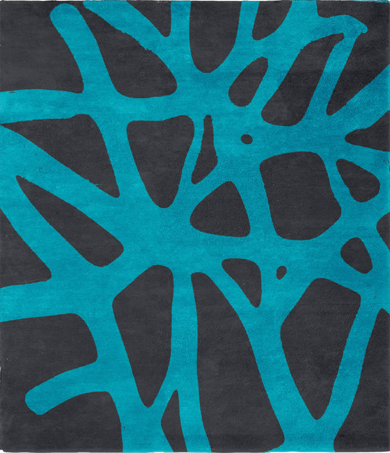 现代风格灰青色抽象纹理图案地毯贴图