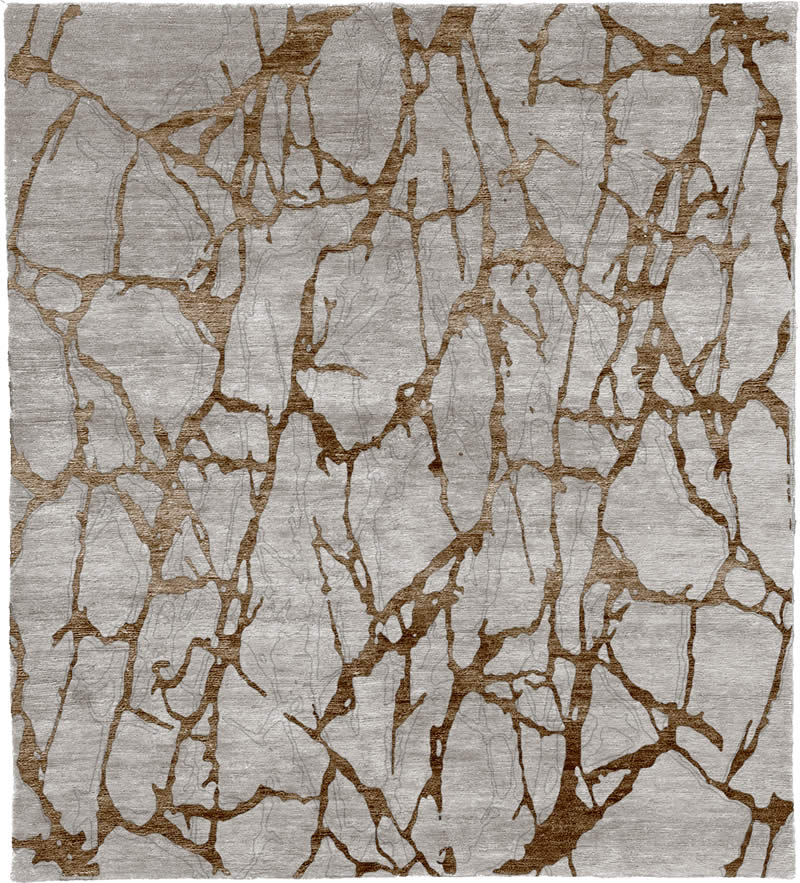 现代风格灰咖色网状图案地毯贴图-高端定制