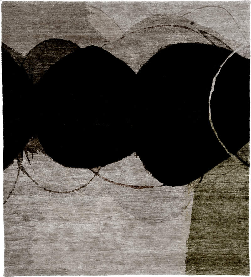 现代风格黑咖灰色简单图案地毯贴图