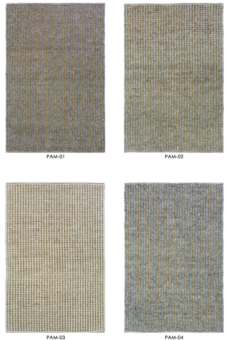 印度进口手工编织麻+羊毛地毯-潘帕斯