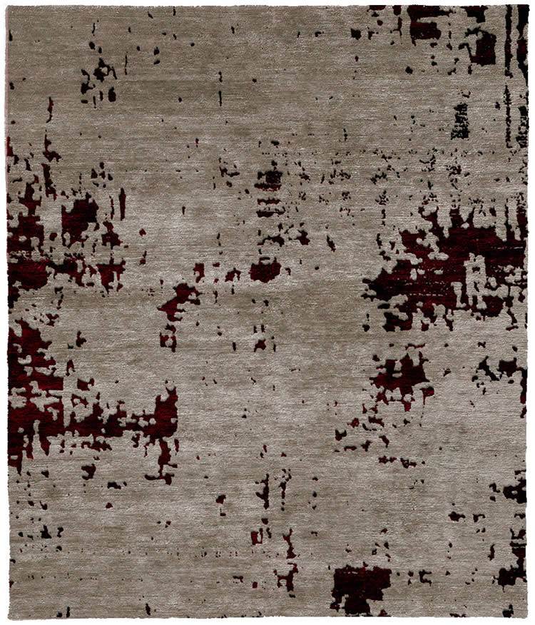 现代美式咖色抽象简单图案地毯贴图