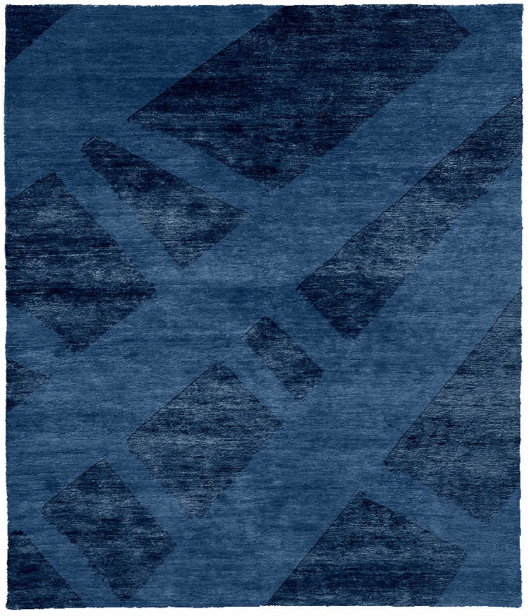 现代风格深浅蓝色简单纹理图案地毯贴图