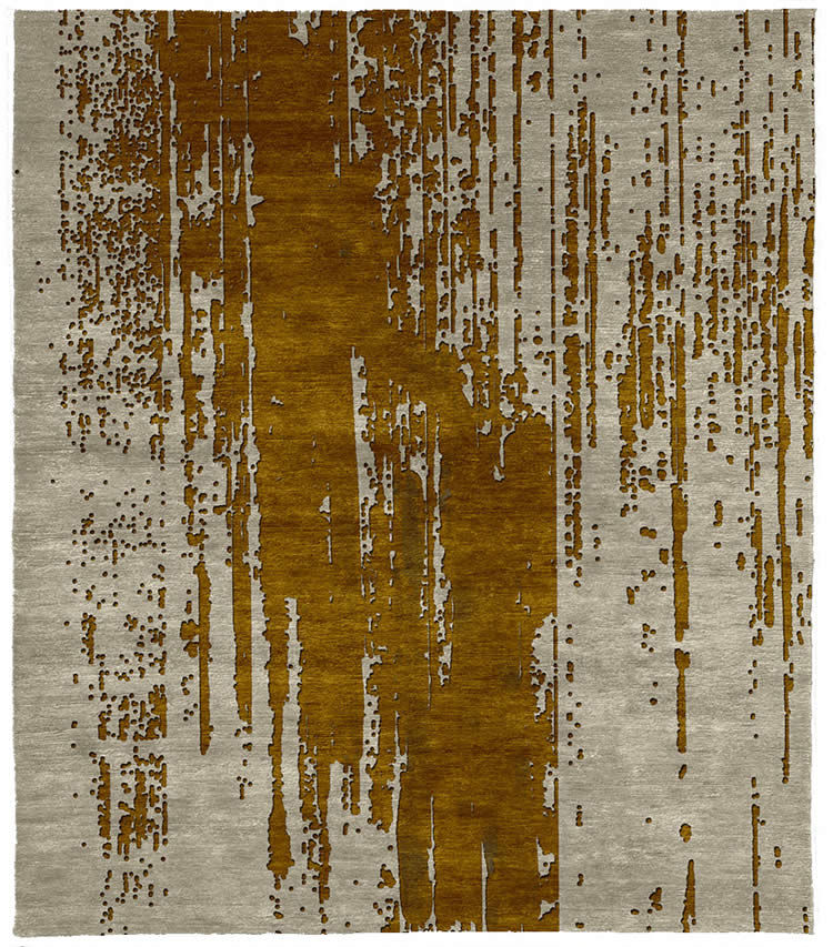 现代风格咖黄色抽象图案地毯贴图