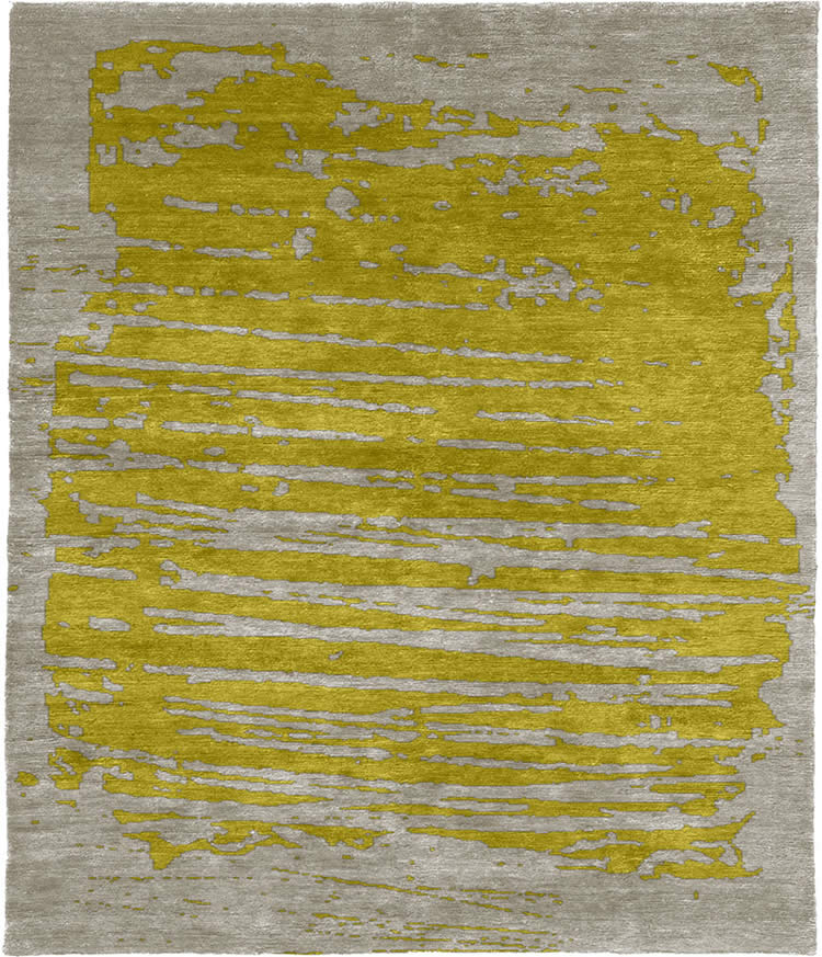 现代风格灰绿色黄色抽象图案地毯贴图
