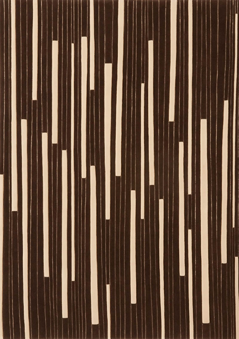 现代风格深咖色几何条纹图案地毯贴图
