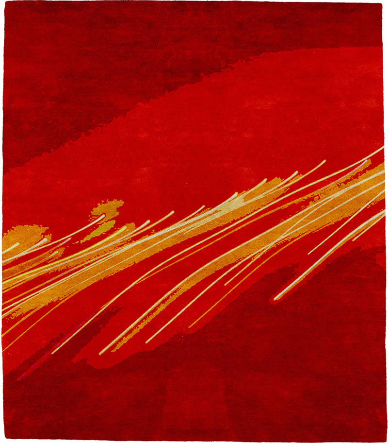 现代风格深浅鲜红色图案地毯贴图