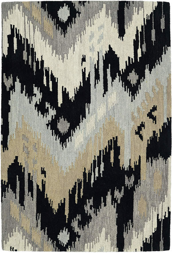 现代风格黑蓝色简单抽象图案地毯贴图