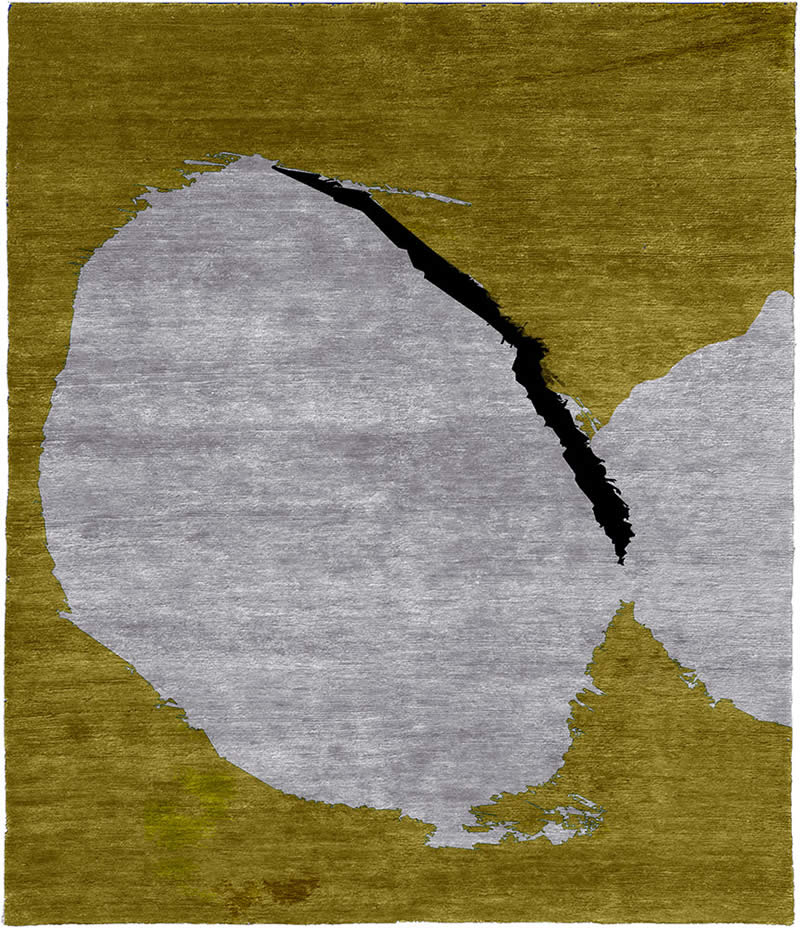 现代风格黄灰色简单素色图案地毯贴图
