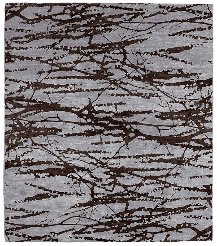 现代风格深咖灰色抽象纹理图案地毯贴图
