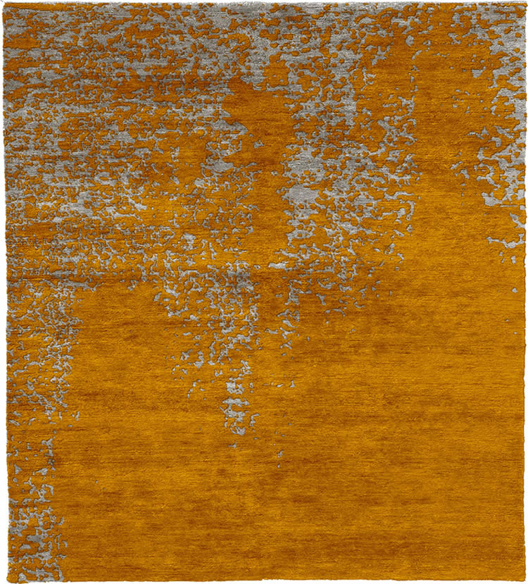 现代风格橘黄色灰色抽象图案地毯贴图