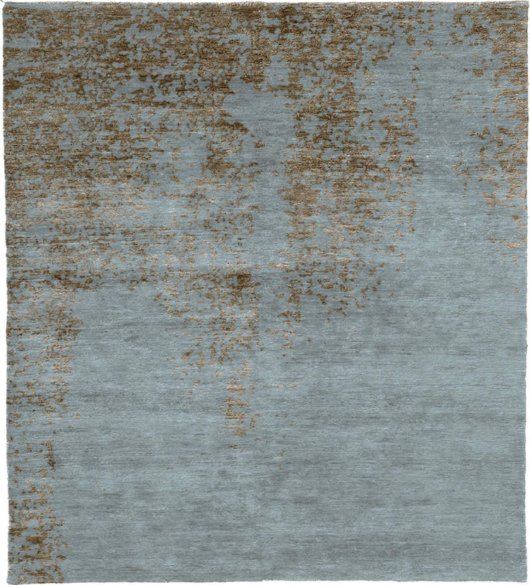 现代风格蓝灰色咖色抽象图案地毯贴图
