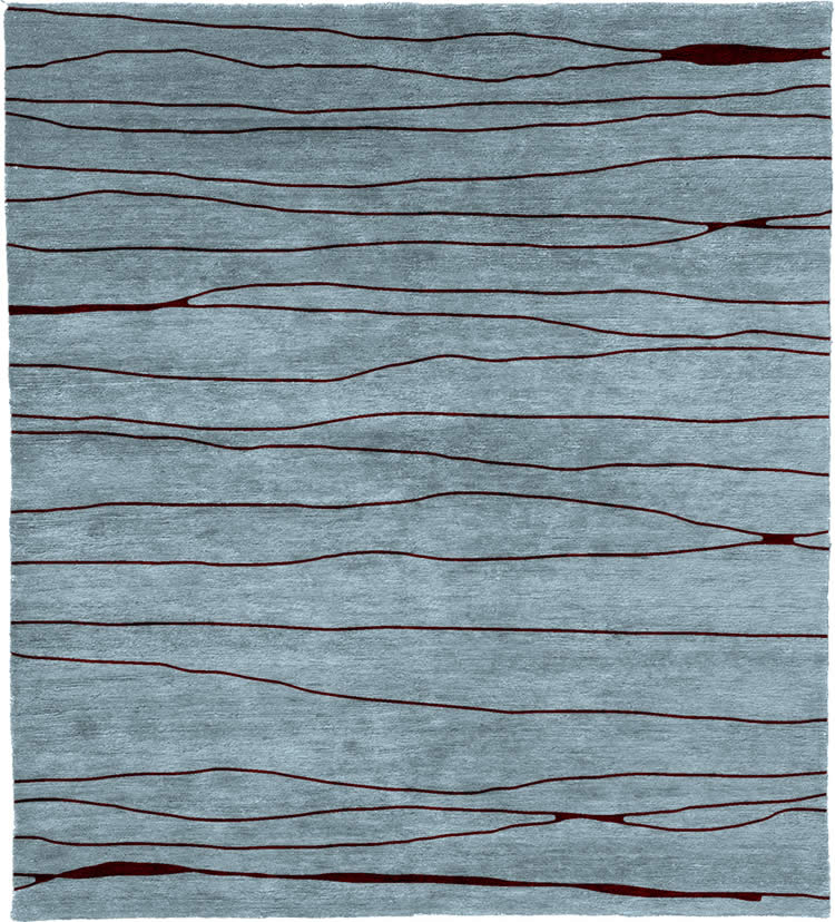 现代风格浅蓝色卡红色纹理图案地毯贴图