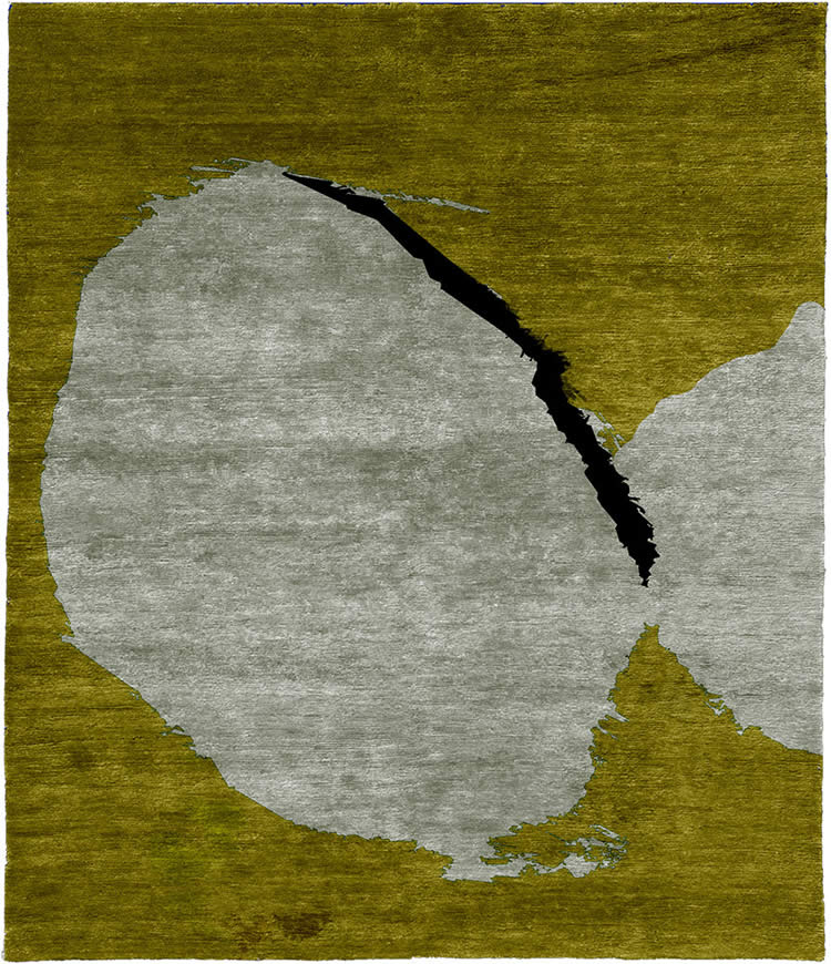 现代风浅黄绿色灰白色素色图案地毯贴图