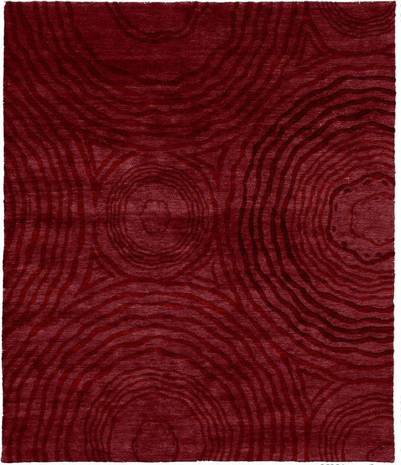 现代风格酒红色圆圈纹理图案地毯贴图