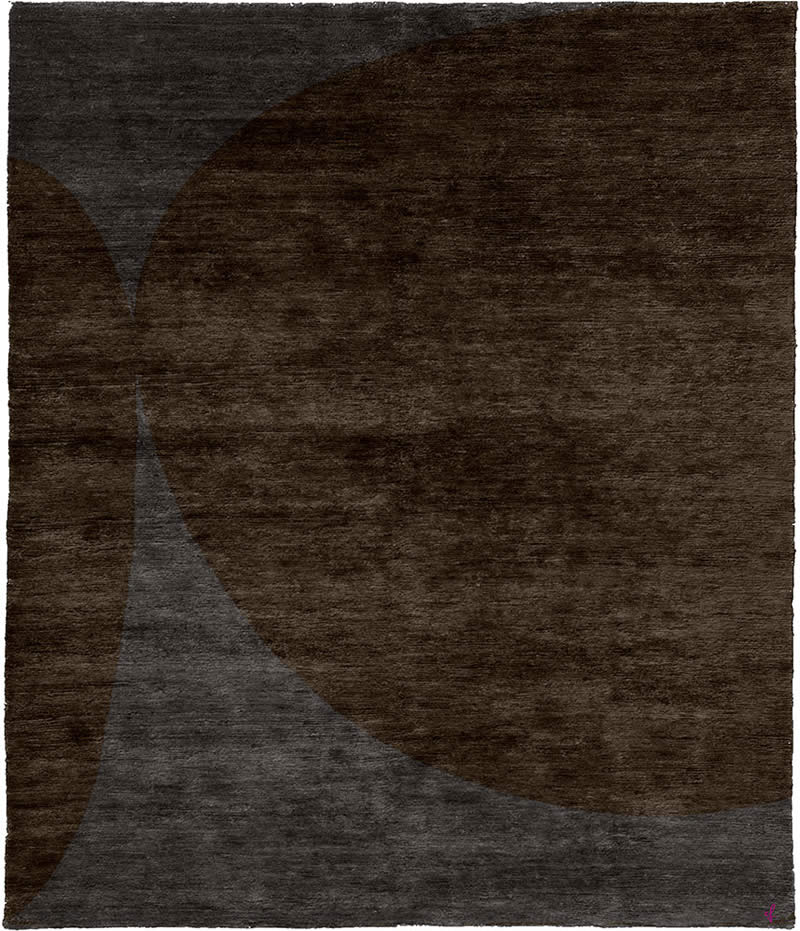 现代风格咖色灰色拼色图案地毯贴图