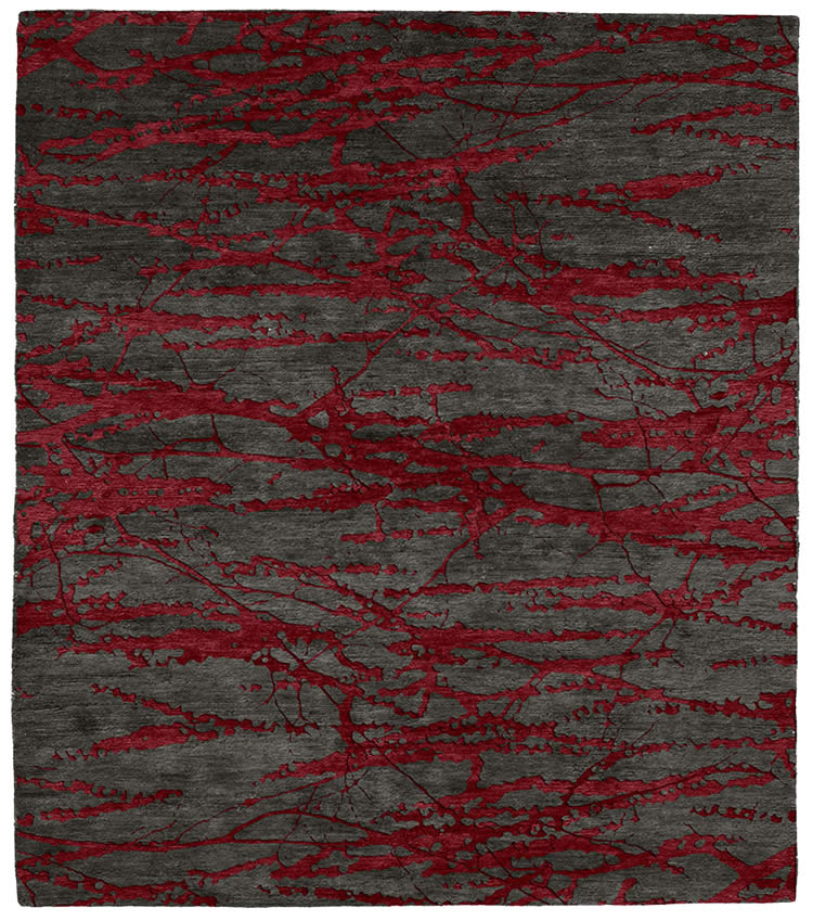 现代风格灰红色抽象纹理图案地毯贴图