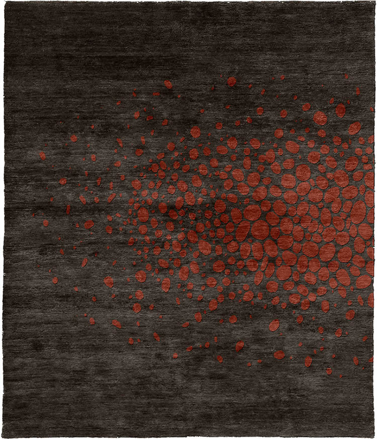 现代风格灰底砖红点图案地毯贴图