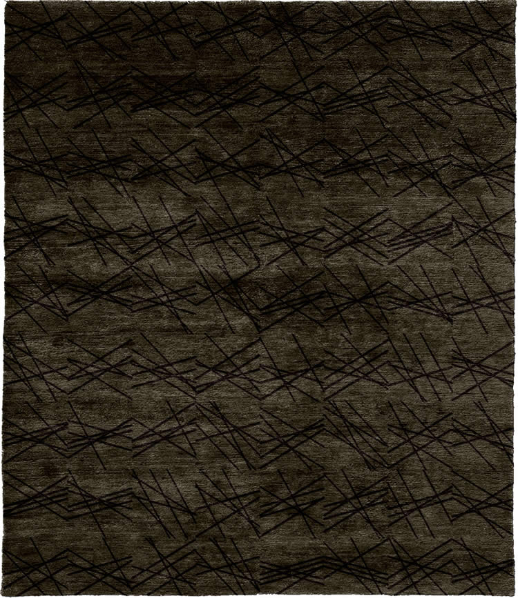 现代风格深灰绿色黑色几何条形图案地毯贴图