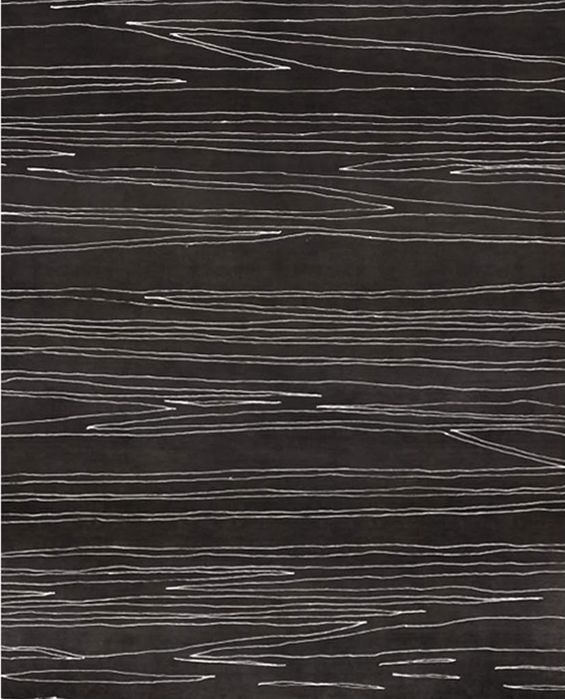 现代风格黑底白线图案地毯贴图