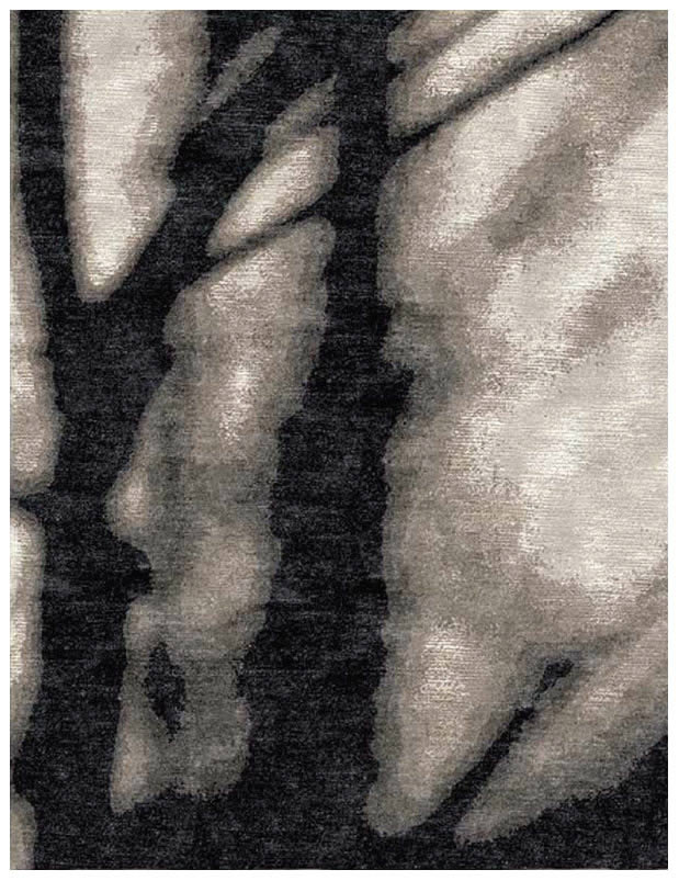 现代风格黑灰色树纹图案地毯贴图