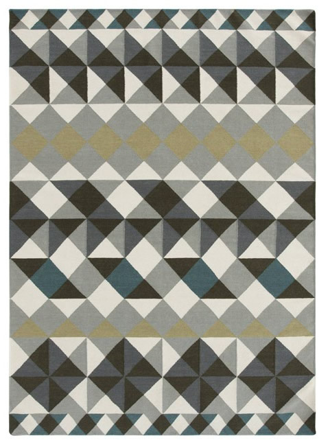 现代简约三角几何图形图案地毯贴图