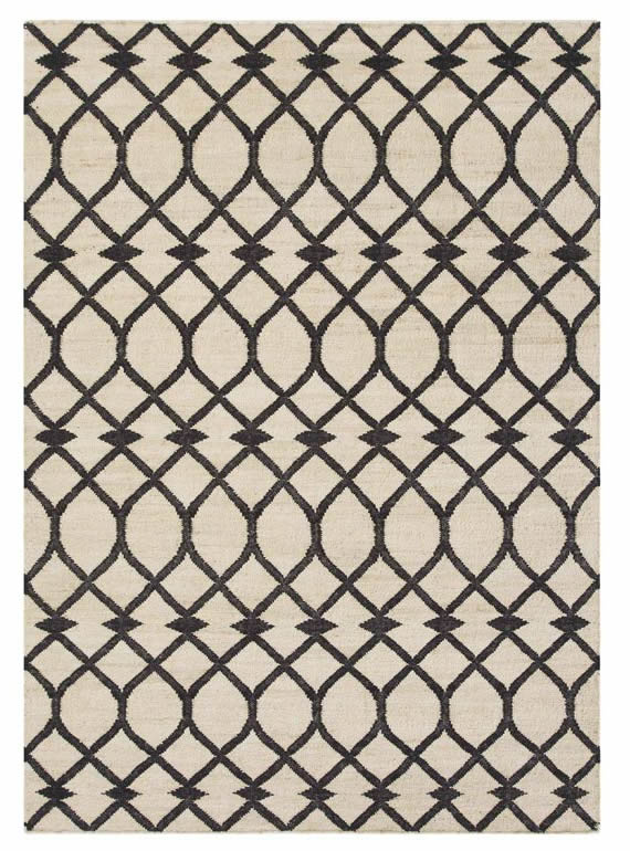 现代简约黑色几何纹理图案地毯贴图