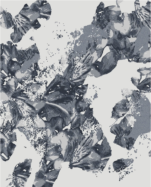 新中式水墨抽象纹理图案地毯贴图-高端定制