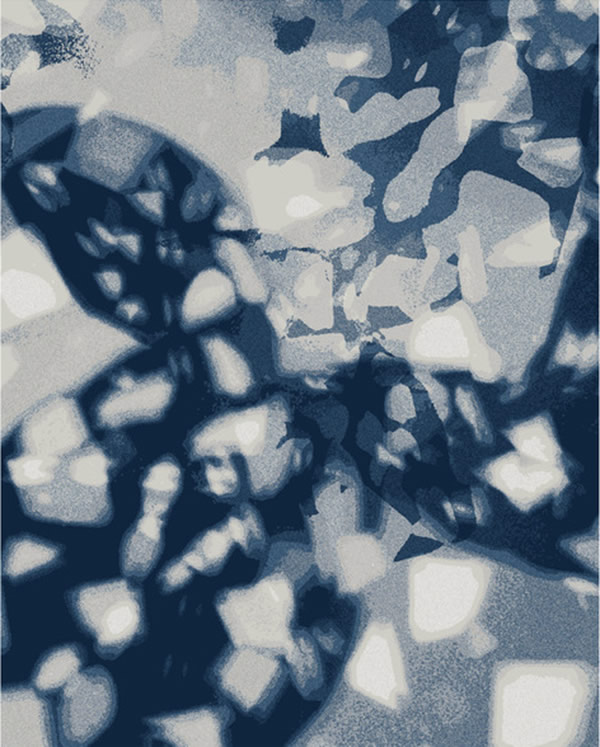 现代风格深浅蓝色抽象色块图案地毯贴图