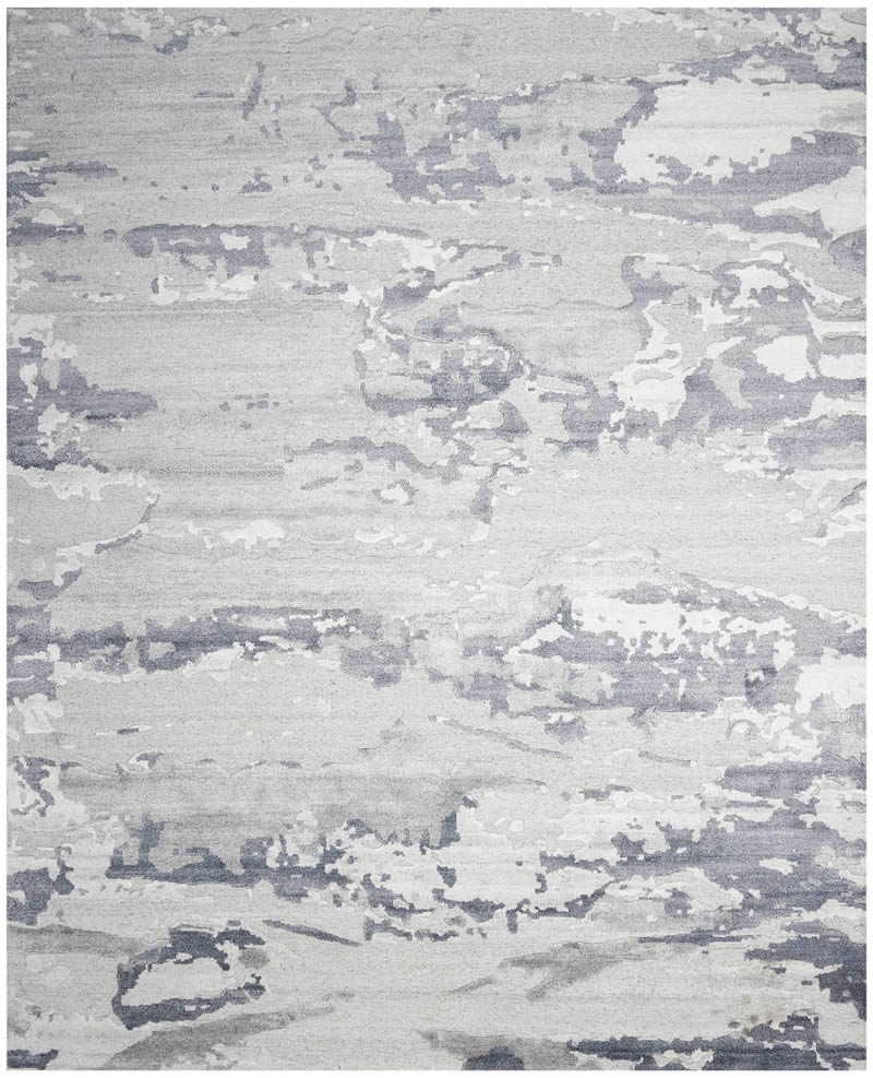 新中式蓝灰色简单抽象图案地毯贴图