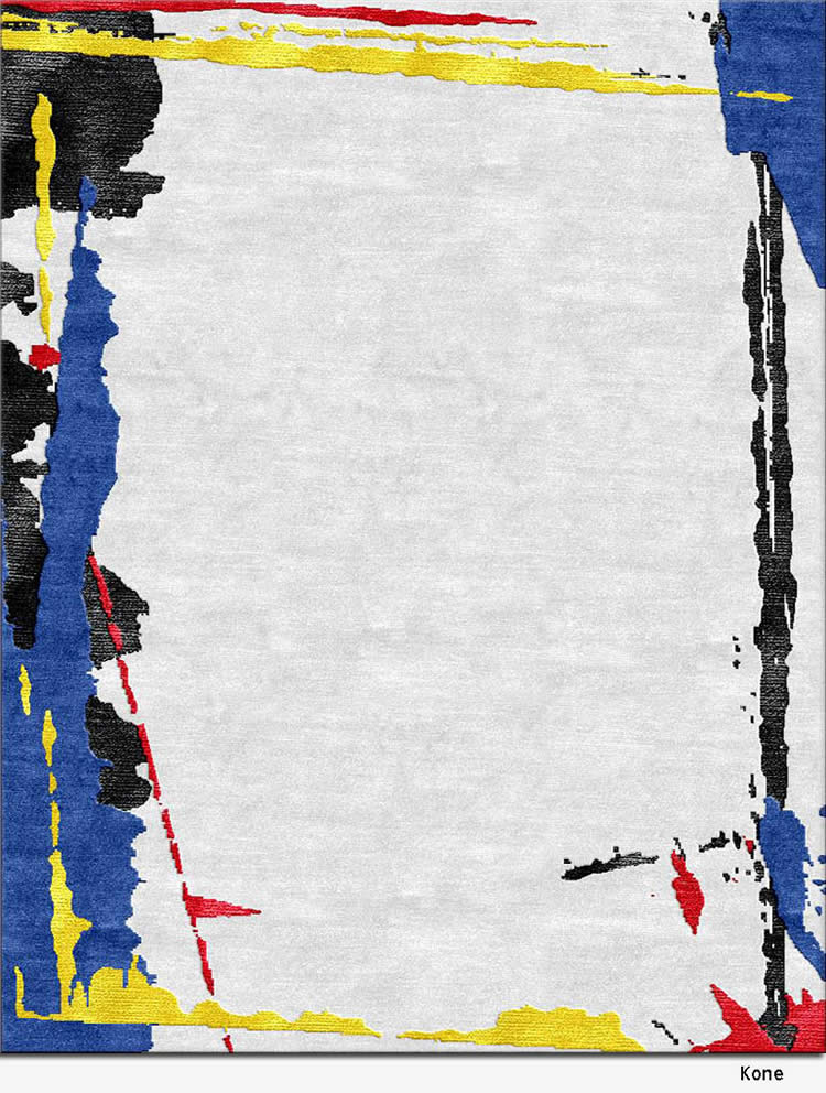 现代风格简单彩色抽象图案地毯贴图
