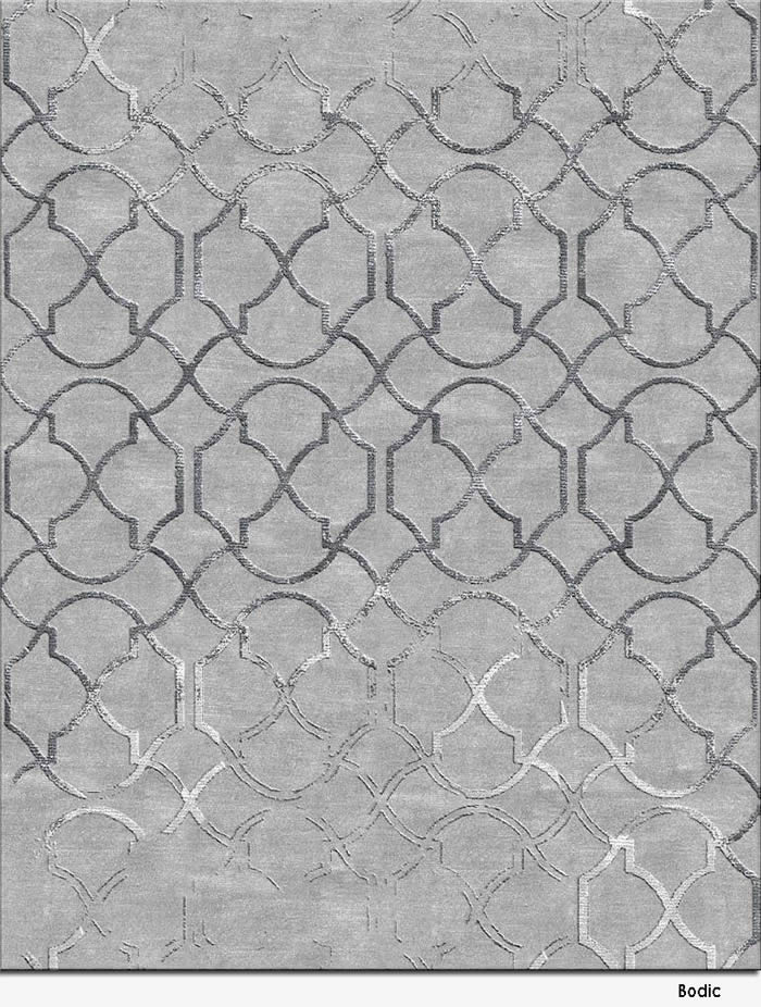 现代风格冷灰色几何图案地毯贴图