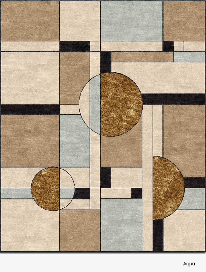 现代风格卡其色几何图案地毯贴图