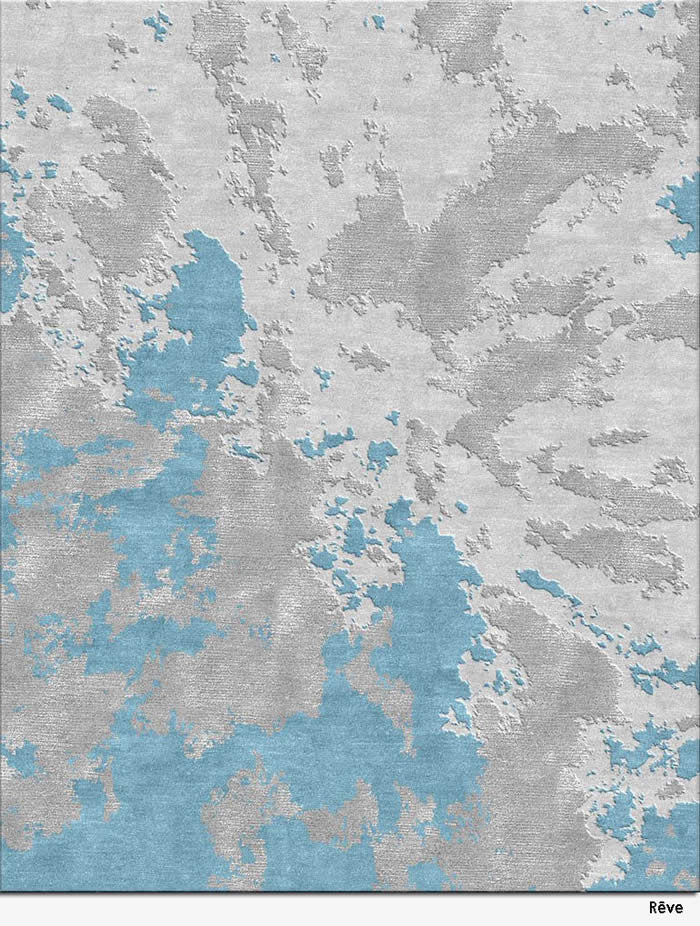 现代风格灰蓝色溅墨抽象图案地毯贴图