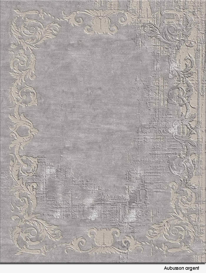 现代美式紫灰色花纹图案地毯贴图