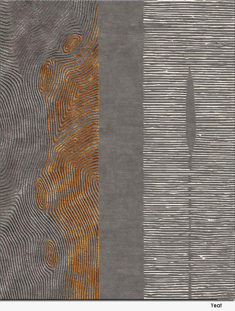 现代风格灰色不规则纹理图案地毯贴图