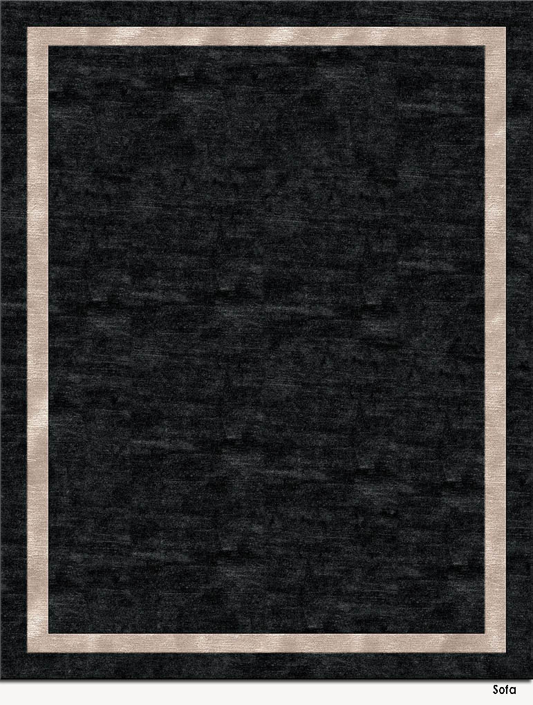 新中式黑色暖白色条纹图案地毯贴图