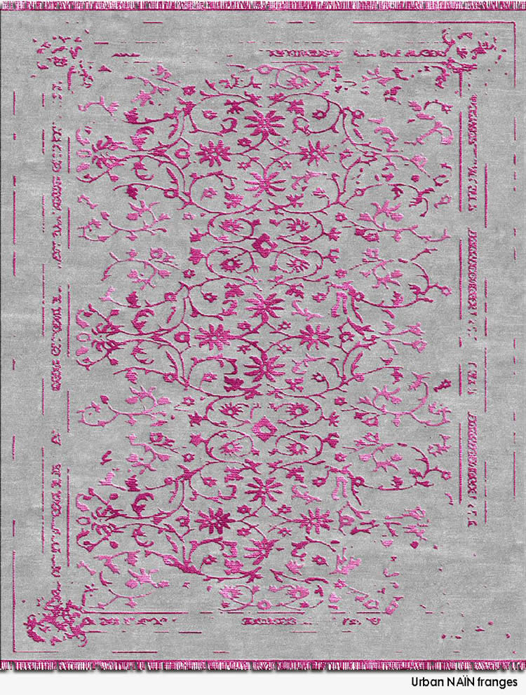 美式风格粉色花纹图案地毯贴图