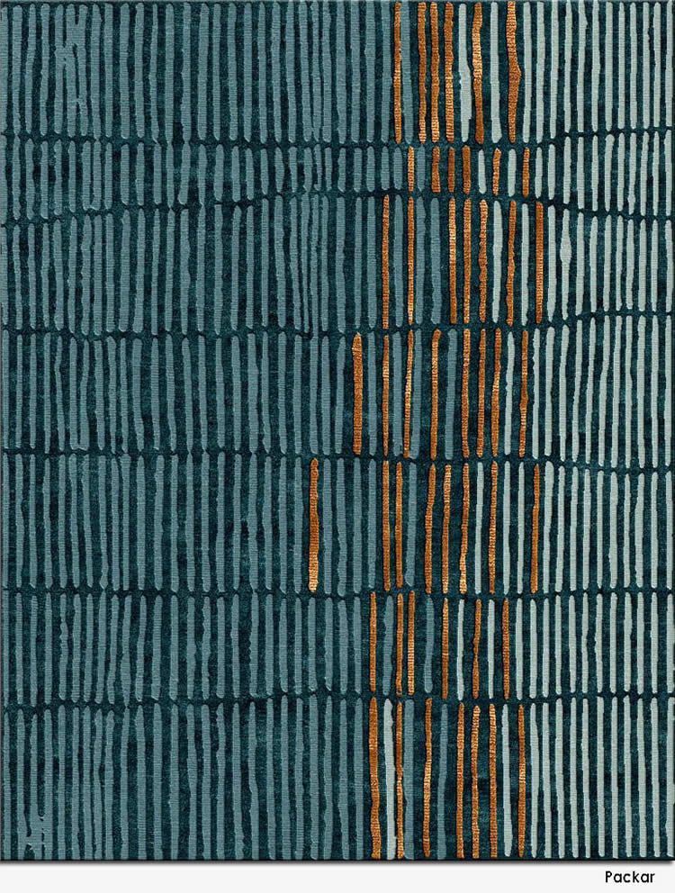现代风格深蓝色竖纹纹理图案地毯贴图