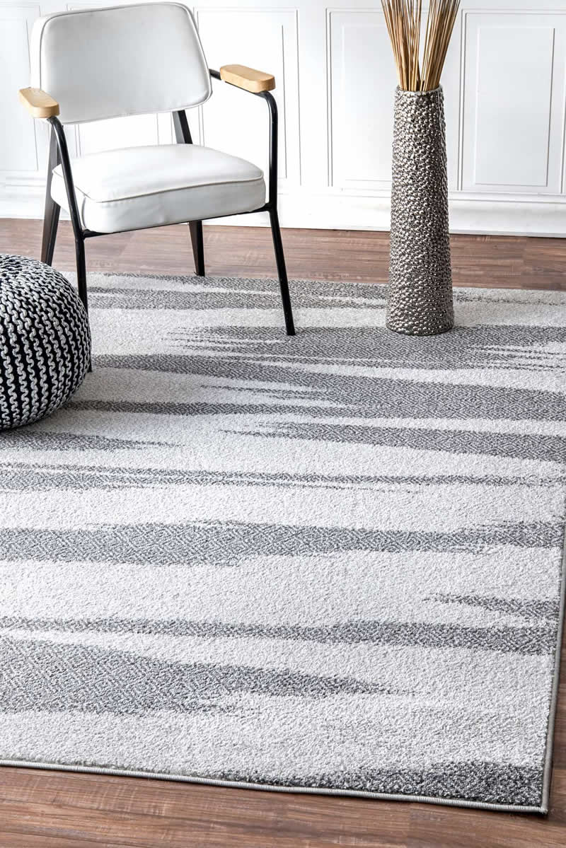 现代风格灰白色几何图形图案地毯贴图-高端