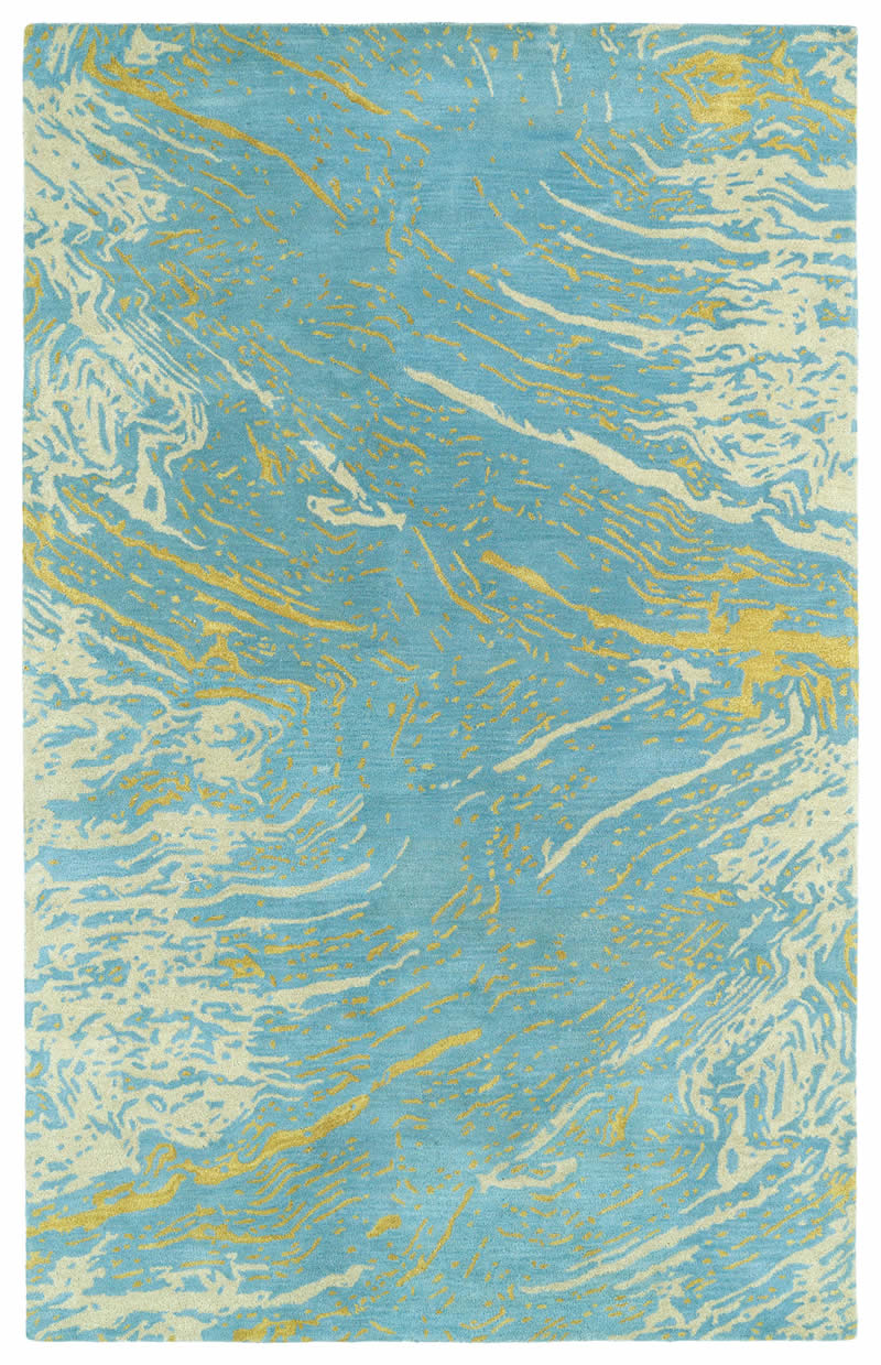 现代风格蓝白黄色抽象纹理图案地毯贴图