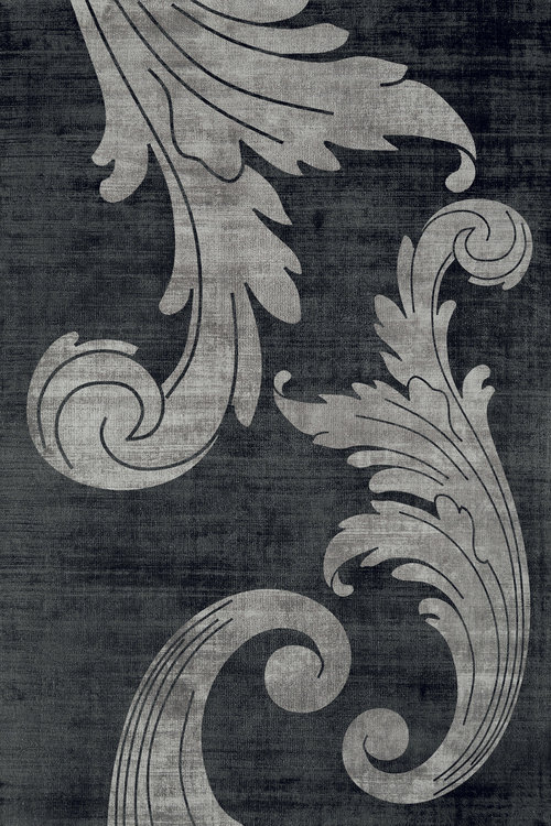 美式风格墨灰色简单花纹图案地毯贴图