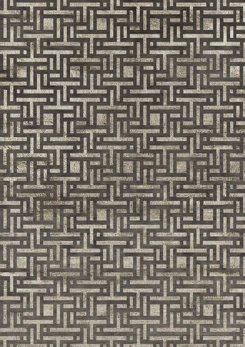 现代风格咖灰色T字形图案地毯贴图-尼龙机织