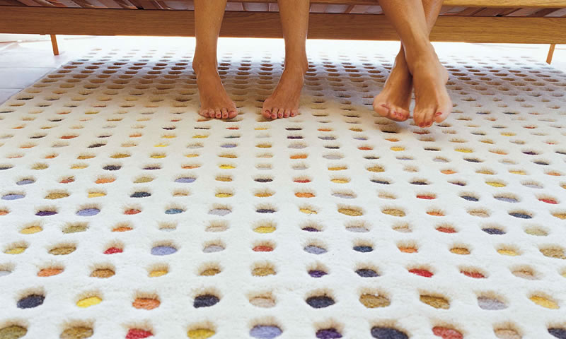 北欧风格彩色圆点图案地毯贴图
