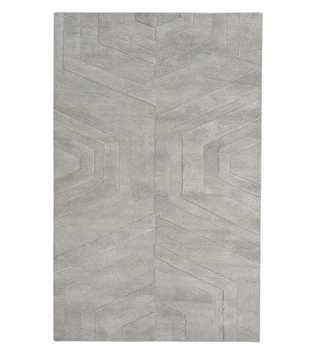 现代风格灰素色几何纹理图案地毯贴图